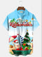 Men's Christmas Funny Graphic Short Sleeve Hawaiian Shirt